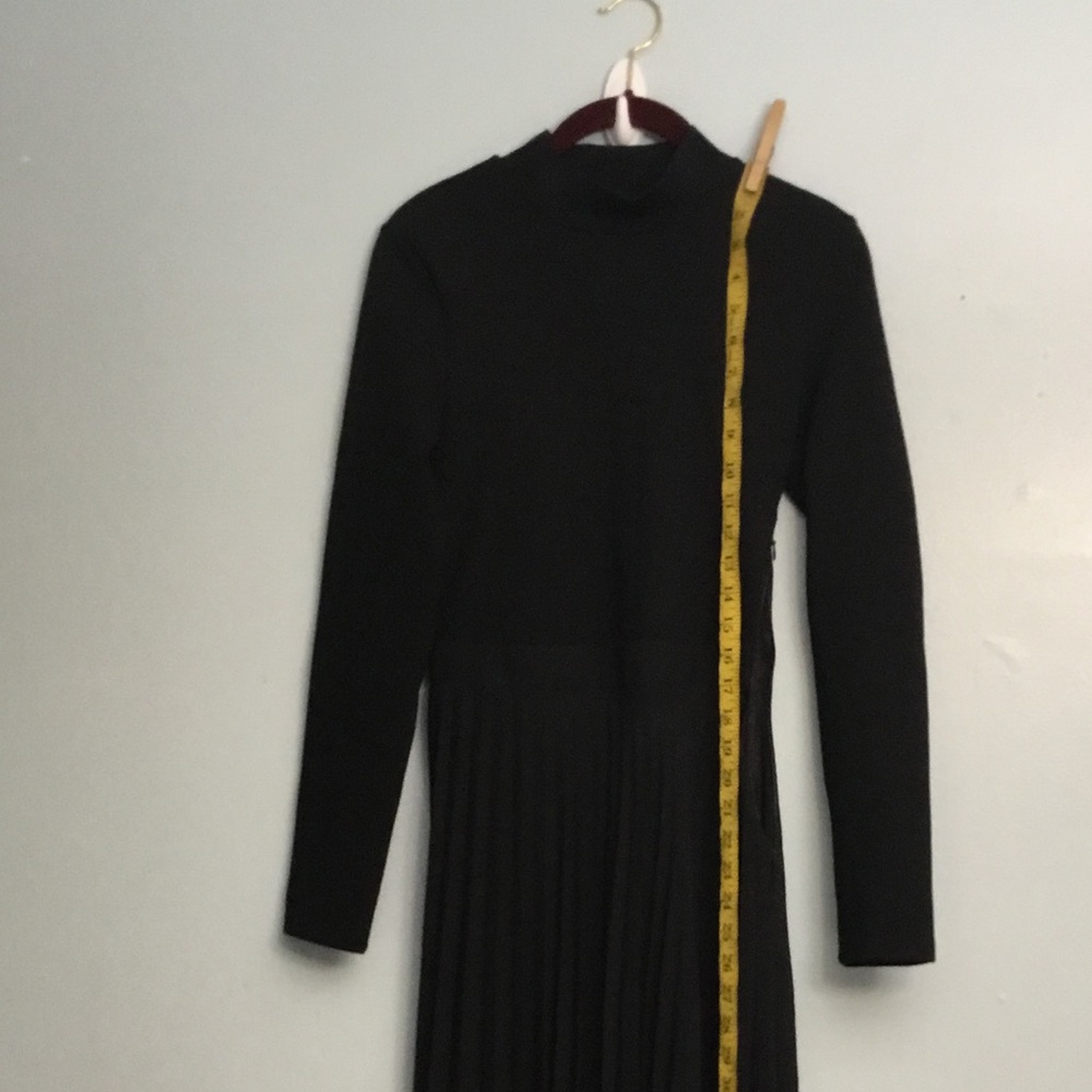 Zara Elegant Black Long Sleeve Dress - Picture 8 of 14